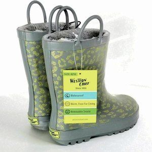 Western Chief Faux Fur Lined Rainboots Kitten Paws
